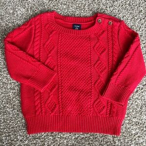GAP Red Cable Knit Sweater